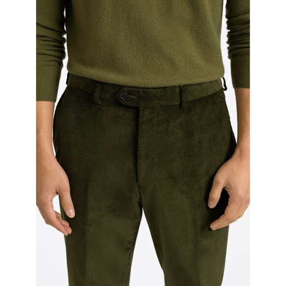 The Proper Clothing Corduroy Stretch Dress Pant Cotton Olive Green Size 36/29 - Picture 2 of 11